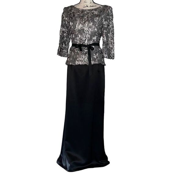 Alex Evenings black and silver two-piece evening wear - Picture 1 of 6